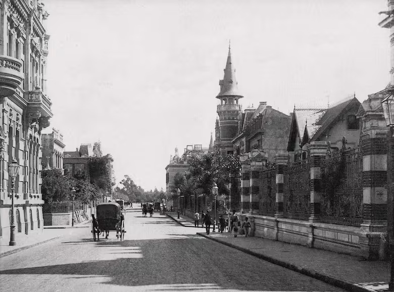 Avenida Alvear y Rodríguez Peña a finales del siglo XIX